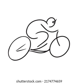 bicycle icon graphic design vector illustration, art tattoo sketch, hand draw, print use