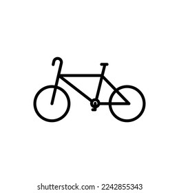 Bicycle icon illustration. Line icon style. icon related to fitness, sport. Simple vector design editable