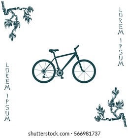 bicycle icon. illustration of a mountain bike