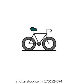 Icono de bicicleta ilustración vector plano