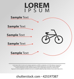 bicycle icon. bicycle infographics template