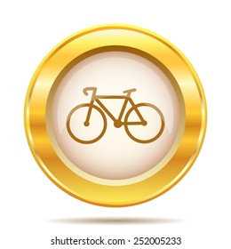 Bicycle icon. Internet button on white background. EPS10 vector. 