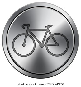 Bicycle icon. Internet button on white background. EPS10 Vector. 