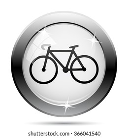 Bicycle icon. Internet button on white background. EPS10 vector.
