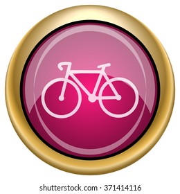 Bicycle icon. Internet button on white background. EPS10 vector.