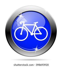 Bicycle icon. Internet button on white background. EPS10 vector
