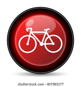 Bicycle icon. Internet button on white background. EPS10 vector
