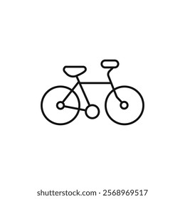 Bicycle icon Isolated flat vector in outline