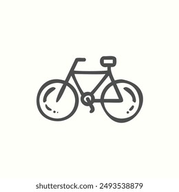 icono de bicicleta, aislado dibujado a mano icono tema viaje