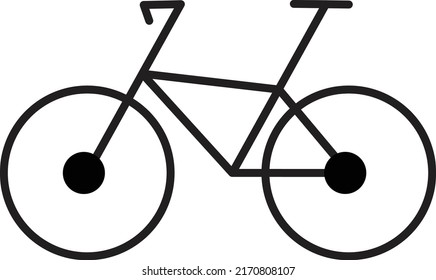 Bicycle icon isolated on white background. Vector illustration.