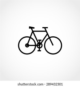 Bicycle Icon Isolated on White Background