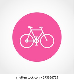 Bicycle Icon Isolated on White Background