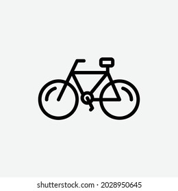  bicycle icon, isolated travel outline icon in light grey background, perfect for website, blog, logo, graphic design, social media, UI, mobile app, EPS 10 vector illustration