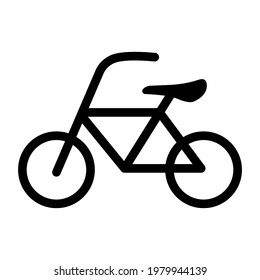 Icono de bicicleta ilustración vectorial aislada. Icono de vector de estilo negro de alta calidad
