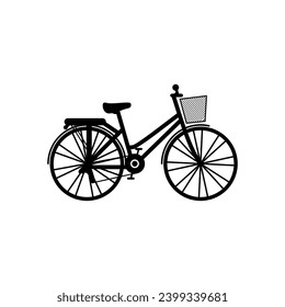 bicycle icon isolated white background.