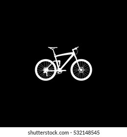 bicycle icon, isolated, white background