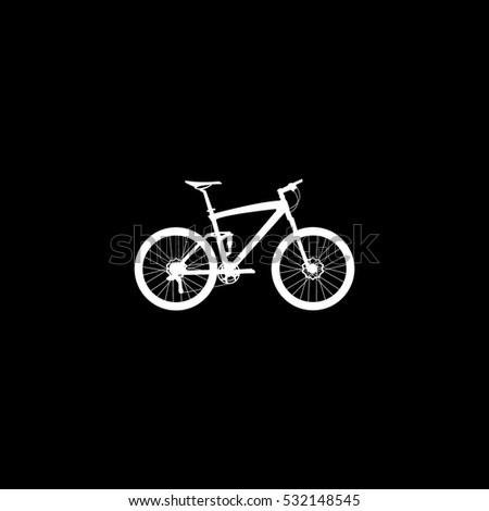 bicycle icon, isolated, white background