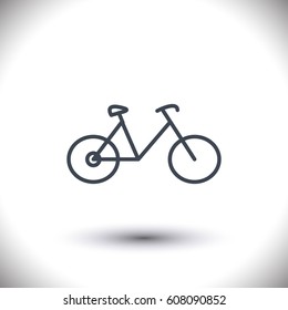 Bicycle icon line vector