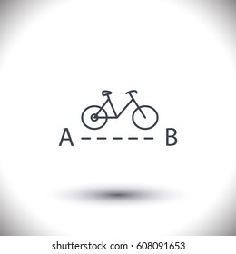 Bicycle icon line vector