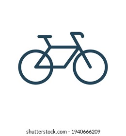 Icono de bicicleta. Ilustración de líneas y vectores. Icono de la bicicleta.