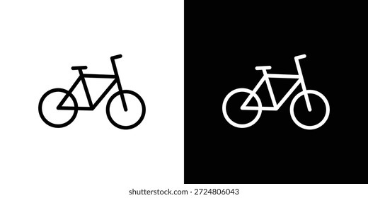 Concepto de logotipo de icono de bicicleta en trazos