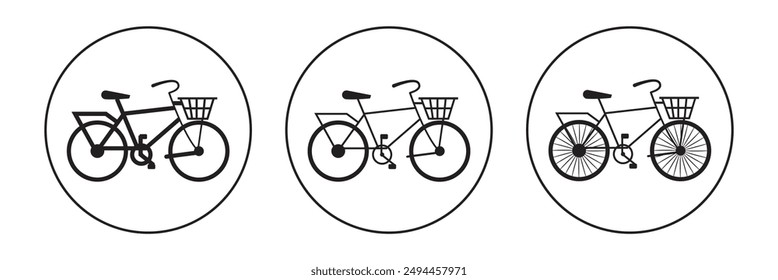 Bicycle icon logo flat illustration isolated on white background.