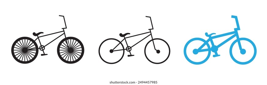 Bicycle icon logo flat illustration isolated on white background.