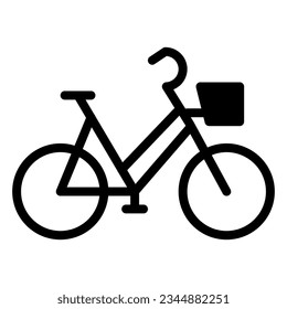 Bicycle icon or logo illustration black style