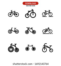 bicycle icon or logo isolated sign symbol vector illustration - Collection of high quality black style vector icons

