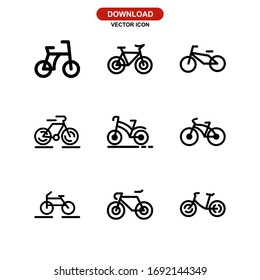 bicycle icon or logo isolated sign symbol vector illustration - Collection of high quality black style vector icons
