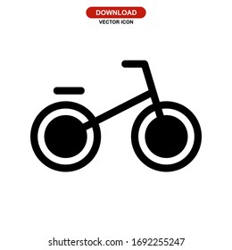 bicycle icon or logo isolated sign symbol vector illustration - high quality black style vector icons
