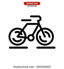 bicycle icon or logo isolated sign symbol vector illustration - high quality black style vector icons

