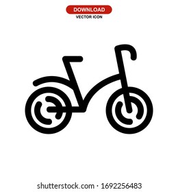 bicycle icon or logo isolated sign symbol vector illustration - high quality black style vector icons
