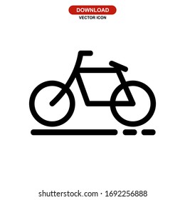 bicycle icon or logo isolated sign symbol vector illustration - high quality black style vector icons
