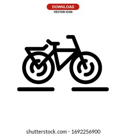 bicycle icon or logo isolated sign symbol vector illustration - high quality black style vector icons
