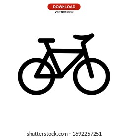 bicycle icon or logo isolated sign symbol vector illustration - high quality black style vector icons
