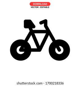 bicycle icon or logo isolated sign symbol vector illustration - high quality black style vector icons
