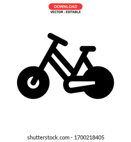 bicycle icon or logo isolated sign symbol vector illustration - high quality black style vector icons
