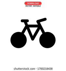 bicycle icon or logo isolated sign symbol vector illustration - high quality black style vector icons

