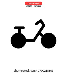bicycle icon or logo isolated sign symbol vector illustration - high quality black style vector icons
