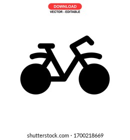 bicycle icon or logo isolated sign symbol vector illustration - high quality black style vector icons
