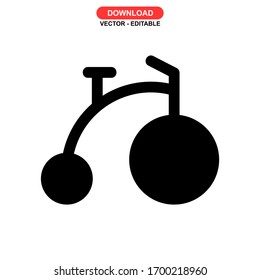 bicycle icon or logo isolated sign symbol vector illustration - high quality black style vector icons
