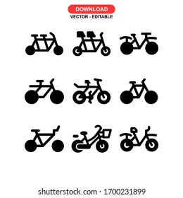 bicycle icon or logo isolated sign symbol vector illustration - Collection of high quality black style vector icons
