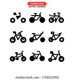 bicycle icon or logo isolated sign symbol vector illustration - Collection of high quality black style vector icons
