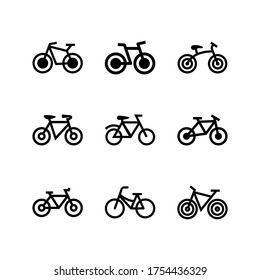 bicycle icon or logo isolated sign symbol vector illustration - Collection of high quality black style vector icons
