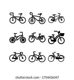bicycle icon or logo isolated sign symbol vector illustration - Collection of high quality black style vector icons
