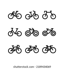 bicycle icon or logo isolated sign symbol vector illustration - Collection of high quality black style vector icons
