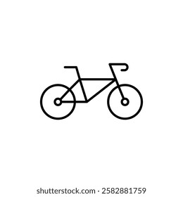 Bicycle icon logo sign set vector outline