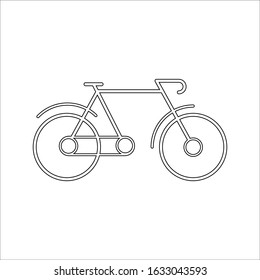 Bicycle icon logo template with white background