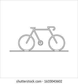 Bicycle icon logo template with white background